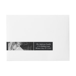 Bande Pour Adresse Votre Noir de mariage RSVP avec photo