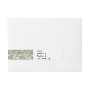 Bande Pour Adresse William Morris tulip fond textile vert