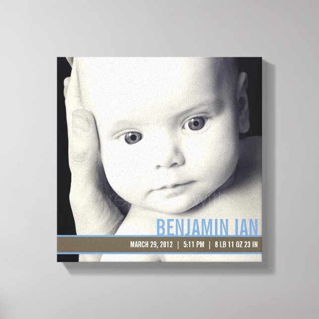 Bande précieuse toile de pépinière - Bleu (Recto)