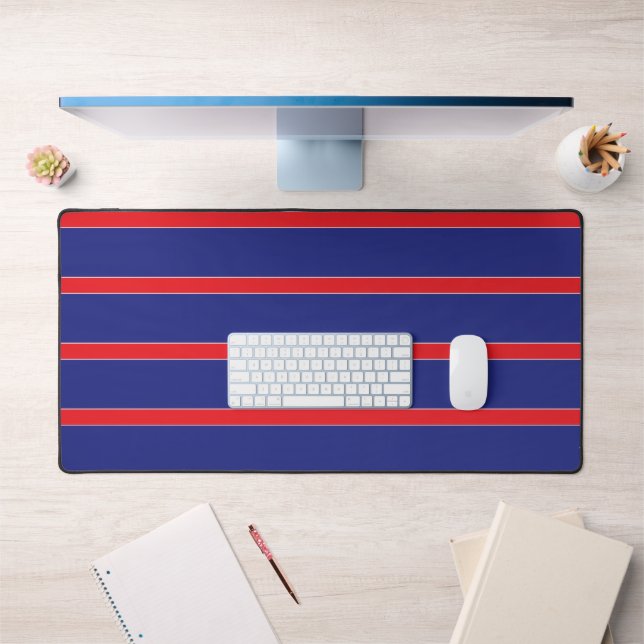 Bande rouge et blanche sur bleu marine (Bureau 1)