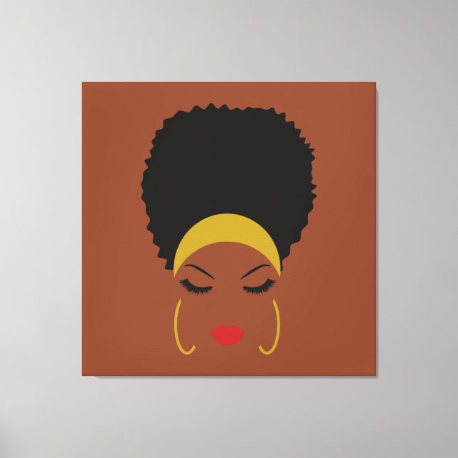 Bande-tête et toile étirée Afro Puff (Recto)