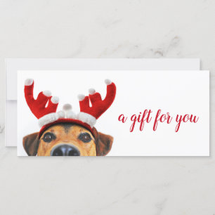Bande-tête Reindeer jolie chien amusant Carte cade