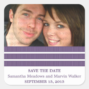 Bande triple violet Enregistrer les stickers Date