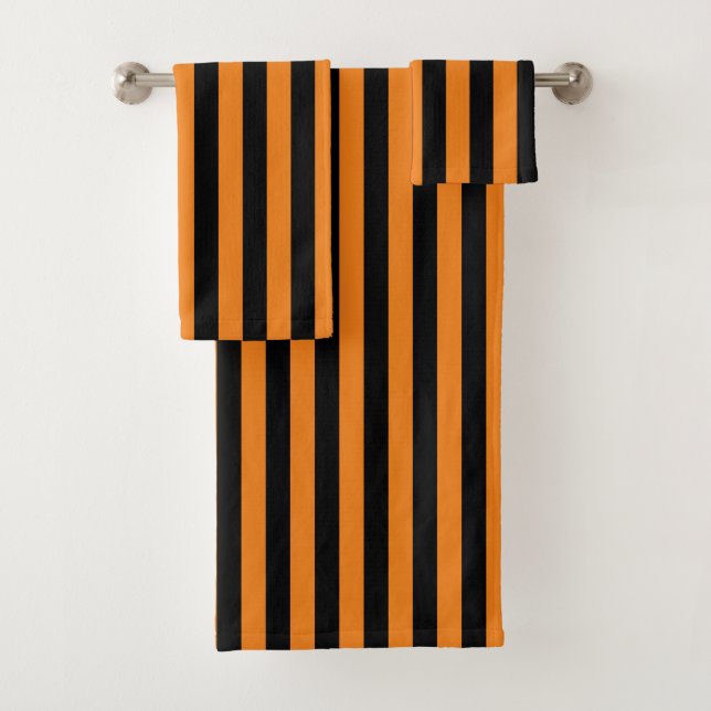 Bande verticale orange noire d'Halloween (En situation)