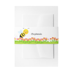 Bandeau De Faire-part Abeille dans Tulip Garden