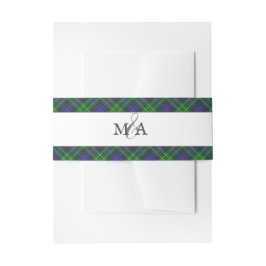 Bandeau De Faire-part Abercrombie Blue Green Tartan Plaid Scottish