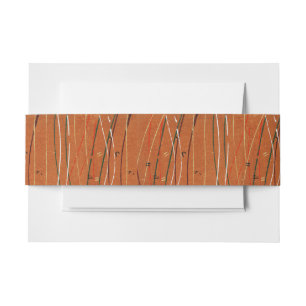 Bandeau De Faire-part Abstrait japonais Wavy Red Stripes