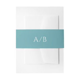 Bandeau De Faire-part Addison Turquoise Green Classic Mariage élégant