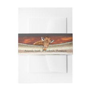 Bandeau De Faire-part African Safari Sunset Enveloppe Band