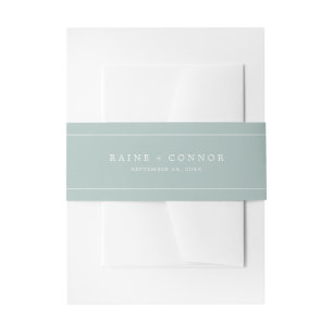Bandeau De Faire-part Airage Green Mariage Belly Band