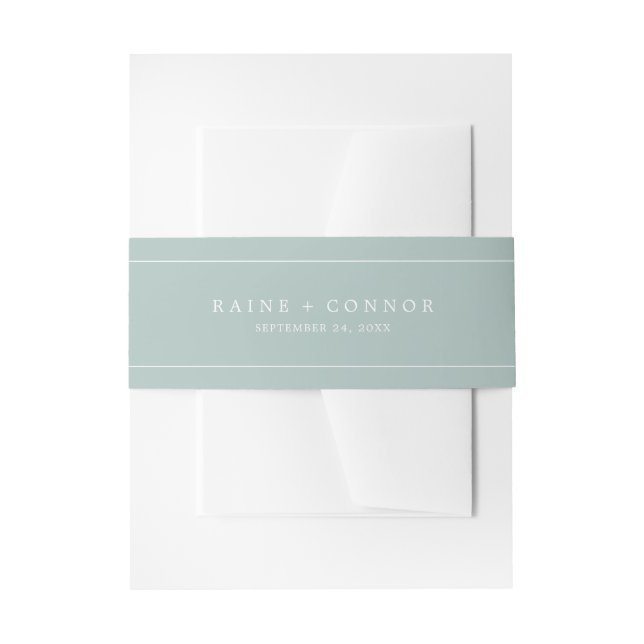 Bandeau De Faire-part Airage Green Mariage Belly Band (Devant example)