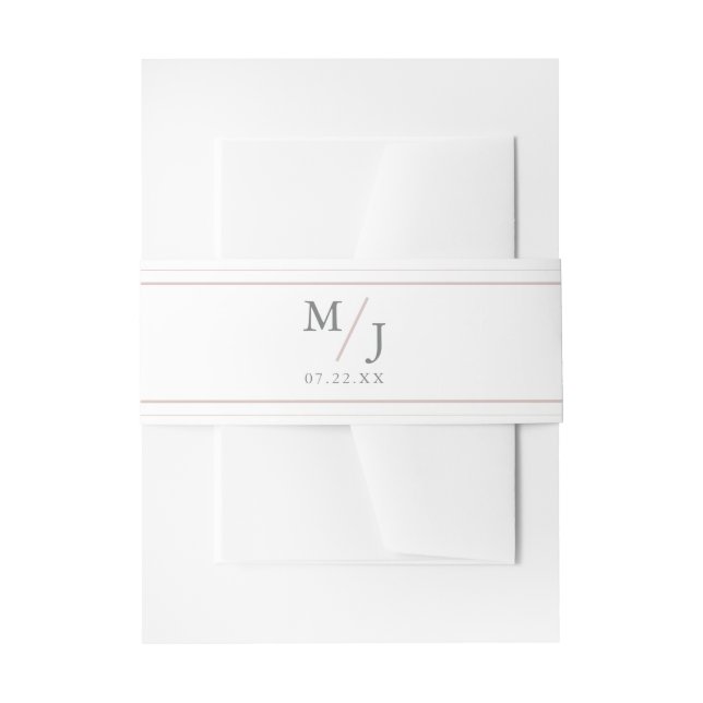 Bandeau De Faire-part Airy Pastel | Groupe de ventre Mariage (Devant example)