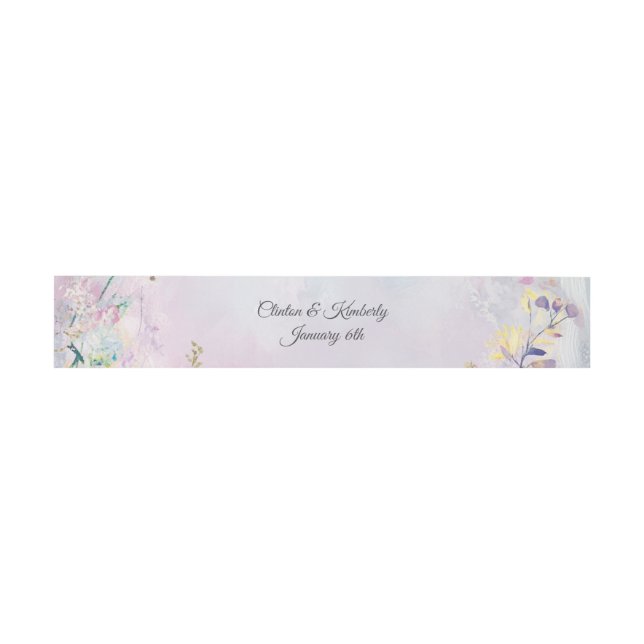 Bandeau De Faire-part Amara Bandes ventrales en papier personnalisables (Plat)