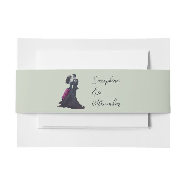 Bandeau De Faire-part Amoureux gothique romantique Minimal Élégant (Devant Example)