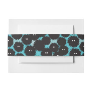 Bandeau De Faire-part Amusant monstres noirs moelleux