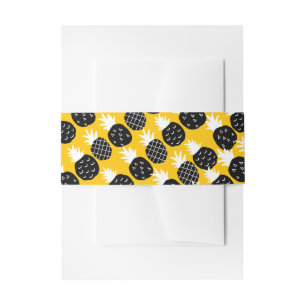 Bandeau De Faire-part Ananas noir