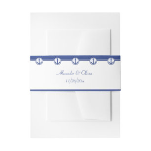 Bandeau De Faire-part Ancre marine Blue Nautical