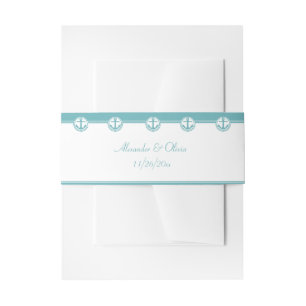 Bandeau De Faire-part Ancre marine turquoise