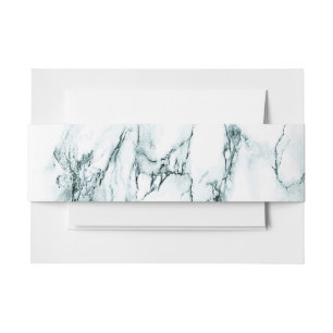 Bandeau De Faire-part Apparence en marbre de veine turquoise foncé