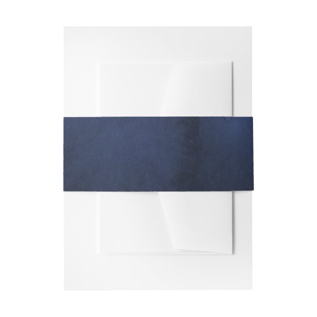 Bandeau De Faire-part Aquarelle bleu marine (Devant example)