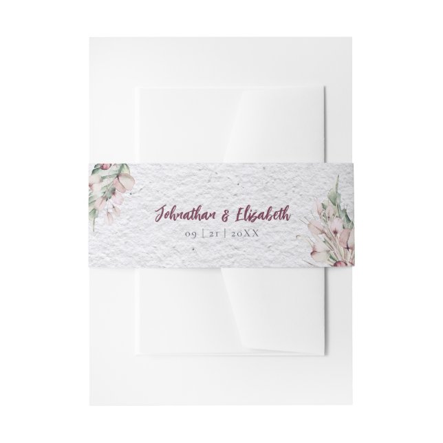 Bandeau De Faire-part Aquarelle Boho Floral et Mariage botanique (Devant example)