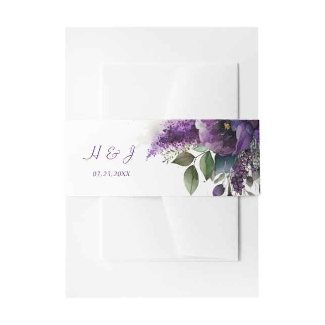 Bandeau De Faire-part Aquarelle botanique moderne Mariage élégant (Devant example)