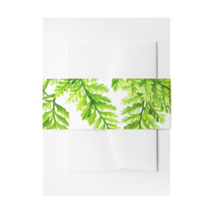 Bandeau De Faire-part Aquarelle Chartreuse Green Fern Feuille Mariage