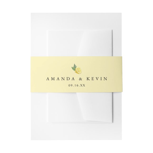 Bandeau De Faire-part Aquarelle Citrons Vert Jaune (Devant example)