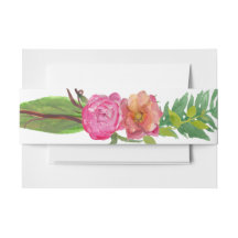 Aquarelle colorée Floral Mariage Belly Band