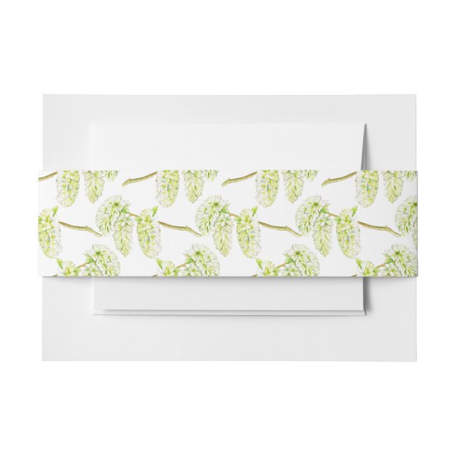 Bandeau De Faire-part Aquarelle de printemps de saule vert (Devant Example)