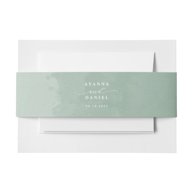 Bandeau De Faire-part Aquarelle douce et script élégant (Devant Example)