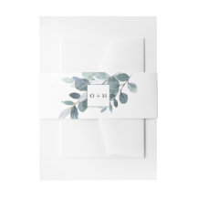 Aquarelle Eucalyptus Bloom Invitation Bande de ven