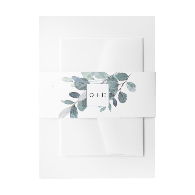 Bandeau De Faire-part Aquarelle Eucalyptus Bloom Invitation Bande de ven (Devant example)