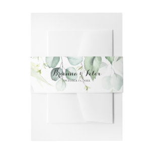 Bandeau De Faire-part Aquarelle Eucalyptus Mariage de verdure
