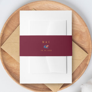 Bandeau De Faire-part Aquarelle Fleur mexicaine Mariage Bourgogne