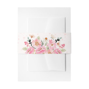 Bandeau De Faire-part Aquarelle Fleurs de Jardin