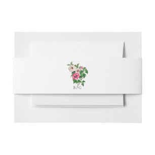 Bandeau De Faire-part Aquarelle Hibiscus Tropical Mariage d'été
