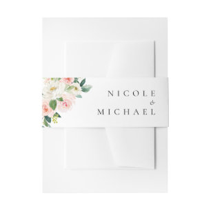 Bandeau De Faire-part Aquarelle Jardin Fleurs Printemps Mariage