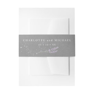 Bandeau De Faire-part Aquarelle lavande gris faire-part de mariage