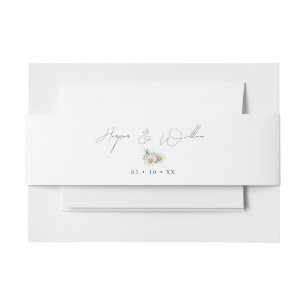 Bandeau De Faire-part Aquarelle marguerites faire-part de mariage fleur