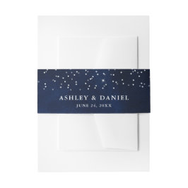 Bandeau De Faire-part Aquarelle Mariage céleste Blue Sky Stars