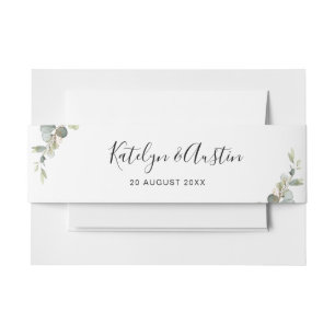 Bandeau De Faire-part Aquarelle mariage d'eucalyptus