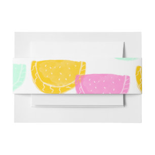 Bandeau De Faire-part Aquarelle pastèque rose vert jaune Motif