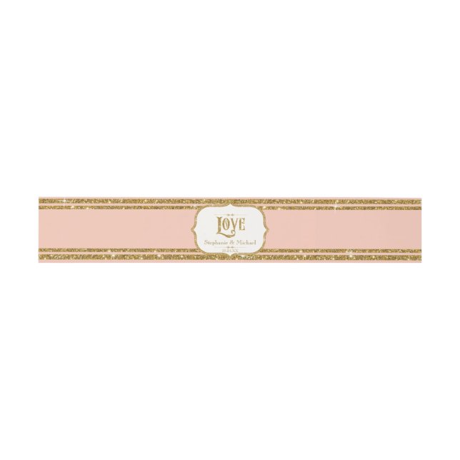 Bandeau De Faire-part Aquarelle Roses Aimer Élégant Mariage romantique (Plat)