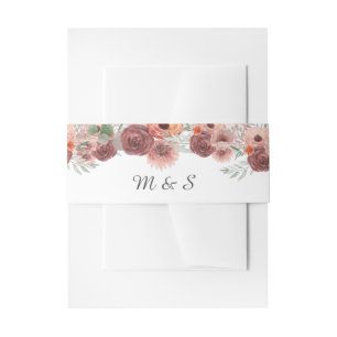 Bandeau De Faire-part Aquarelle rouille rouille Mariage
