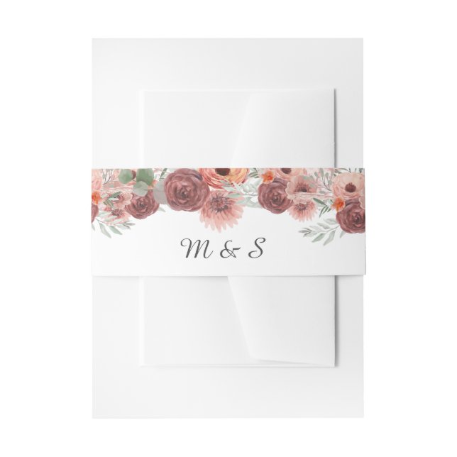 Bandeau De Faire-part Aquarelle rouille rouille Mariage (Devant example)