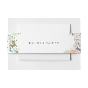 Bandeau De Faire-part Aquarelle sauvage Roses Garland