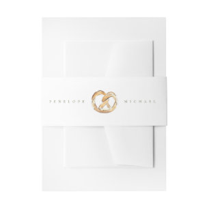 Bandeau De Faire-part Aquarelle Soft Pretzel Mariage de coeur