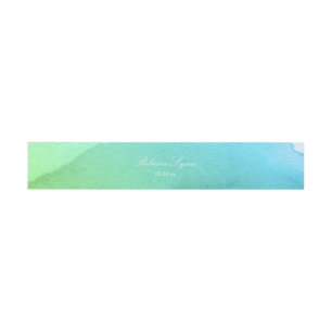 Bandeau De Faire-part Aquarelle turquoise et verte