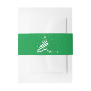 Bandeau De Faire-part Arbre de Noël et neige